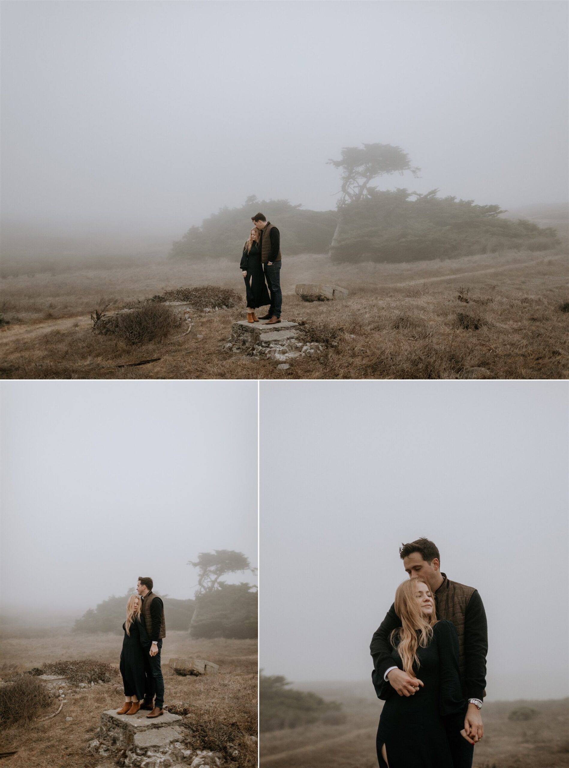 Gretchen Gause Photography // Foggy Bodega Beach Engagement Session #BodegaBay #EngagementSession #EngagementPhotos #BodegaBaySession