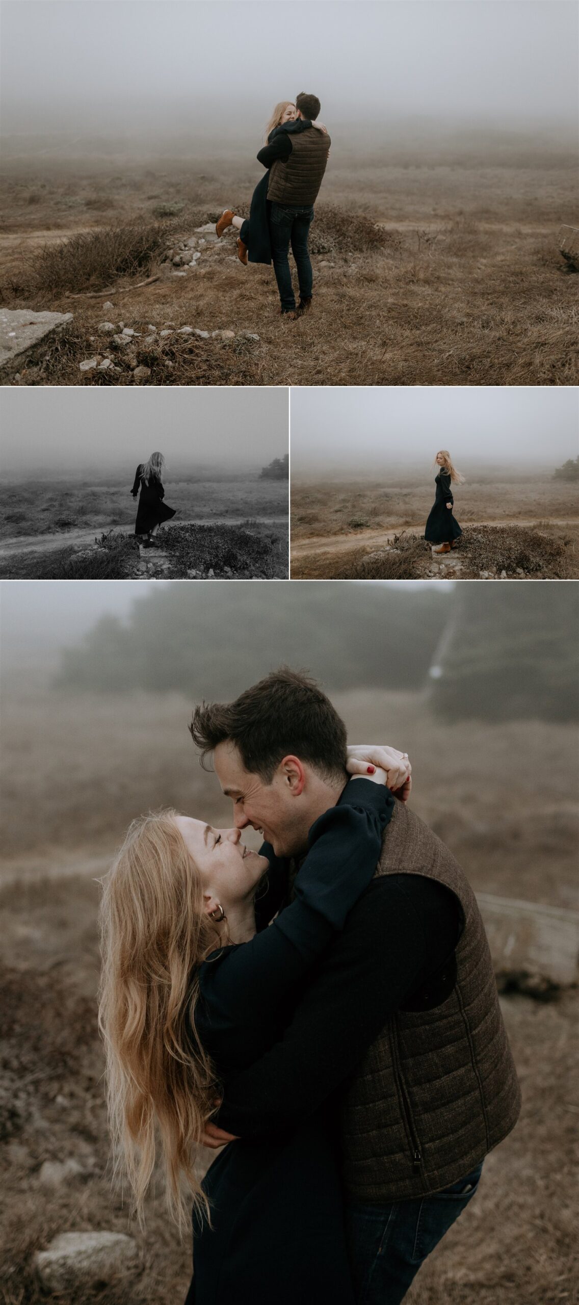 Gretchen Gause Photography // Foggy Bodega Beach Engagement Session #BodegaBay #EngagementSession #EngagementPhotos #BodegaBaySession