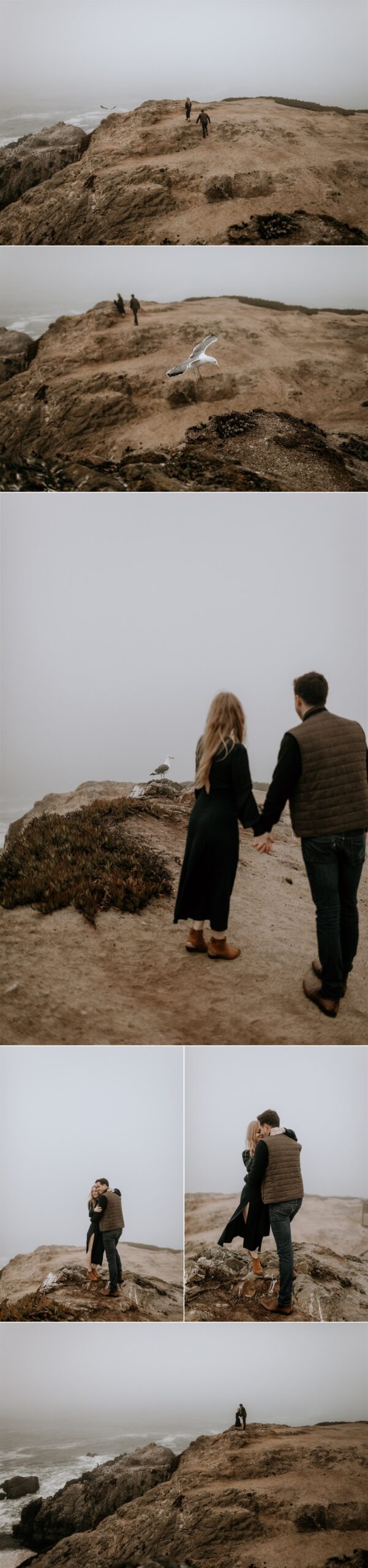 Gretchen Gause Photography // Foggy Bodega Beach Engagement Session #BodegaBay #EngagementSession #EngagementPhotos #BodegaBaySession