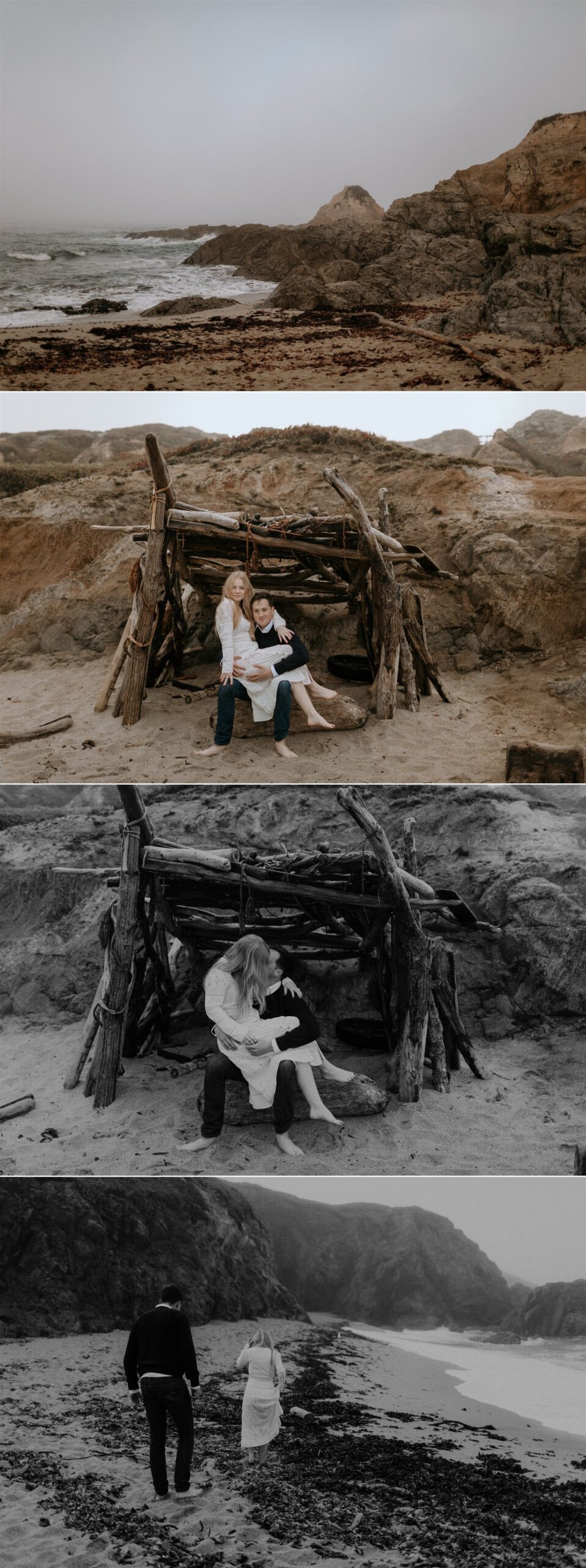 Gretchen Gause Photography // Foggy Bodega Beach Engagement Session #BodegaBay #EngagementSession #EngagementPhotos #BodegaBaySession