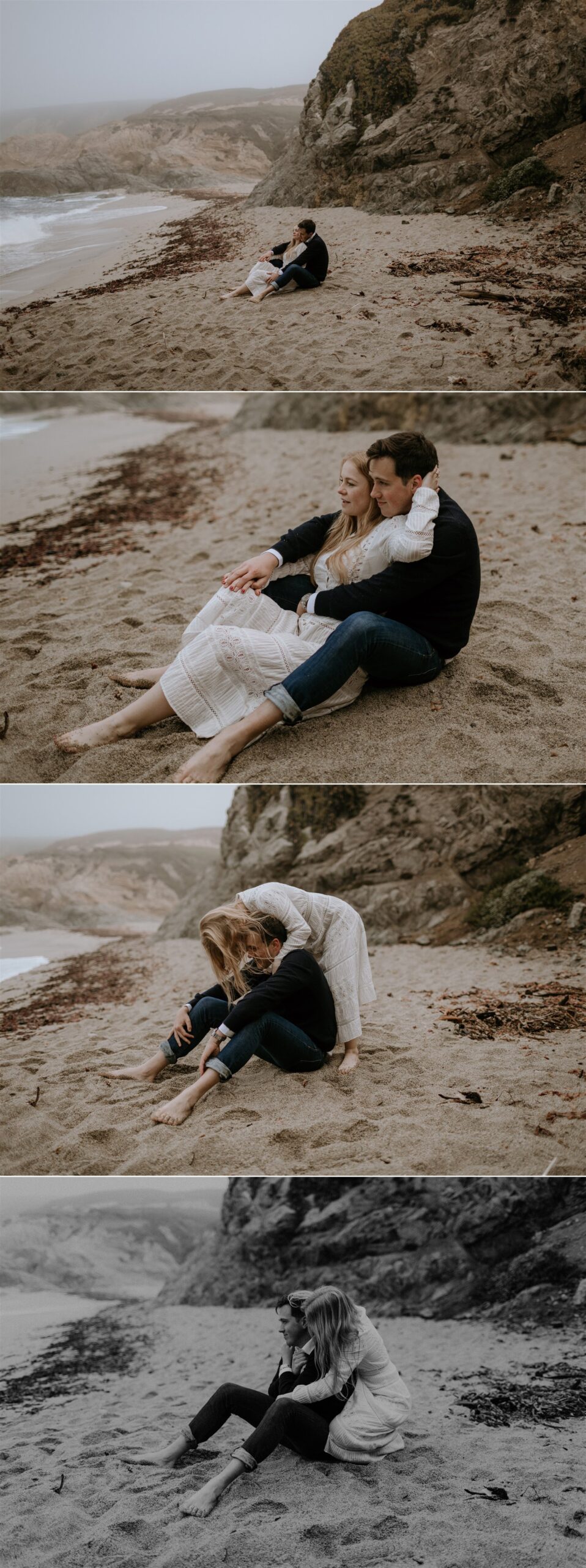 Gretchen Gause Photography // Foggy Bodega Beach Engagement Session #BodegaBay #EngagementSession #EngagementPhotos #BodegaBaySession