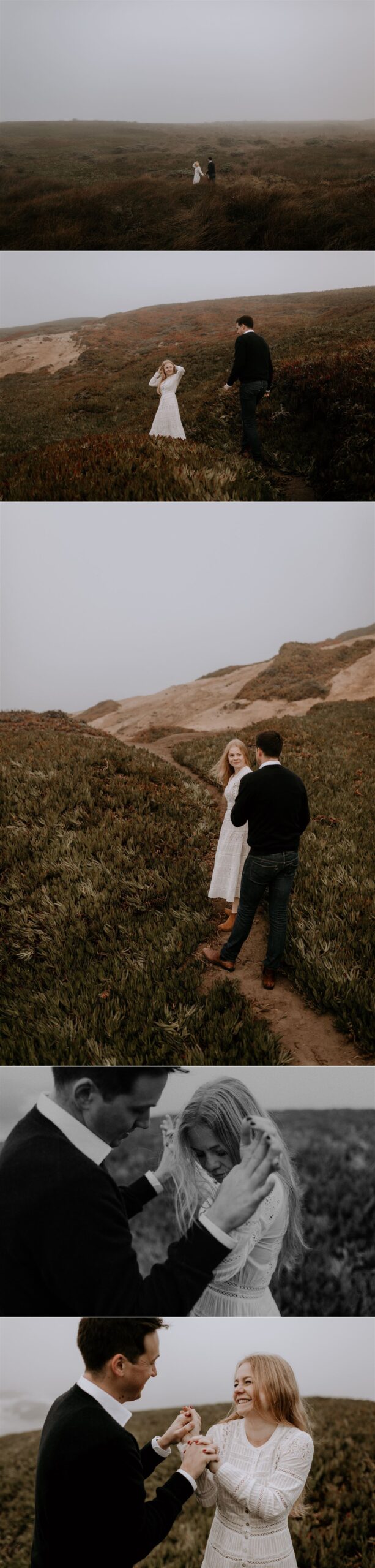 Gretchen Gause Photography // Foggy Bodega Beach Engagement Session #BodegaBay #EngagementSession #EngagementPhotos #BodegaBaySession #SunriseSession