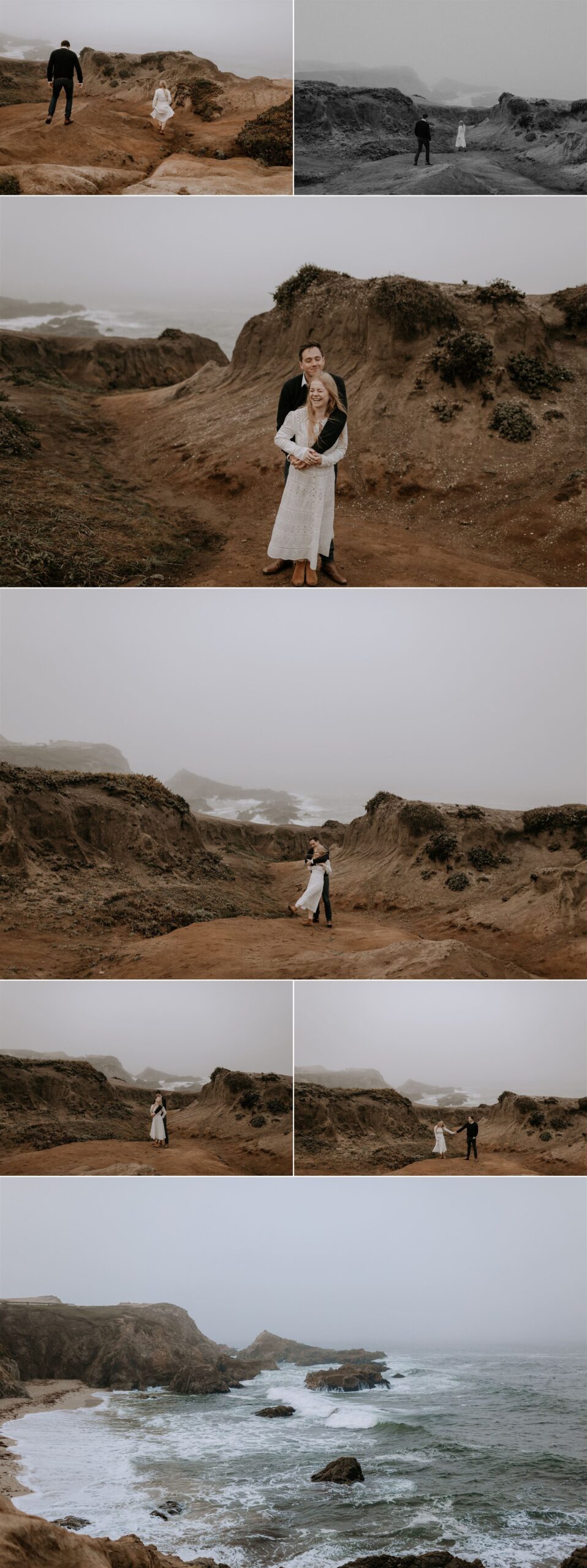 Gretchen Gause Photography // Foggy Bodega Beach Engagement Session #BodegaBay #EngagementSession #EngagementPhotos #BodegaBaySession #SunriseSession